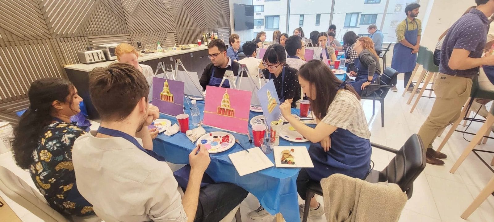 A sip and paint session at a nearby location.