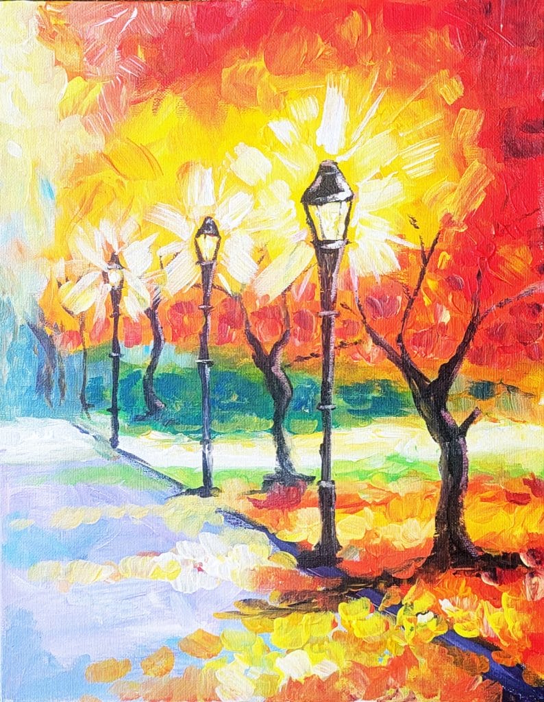 An image of Street Light for Birthday or Corporate event, Sip and Paint