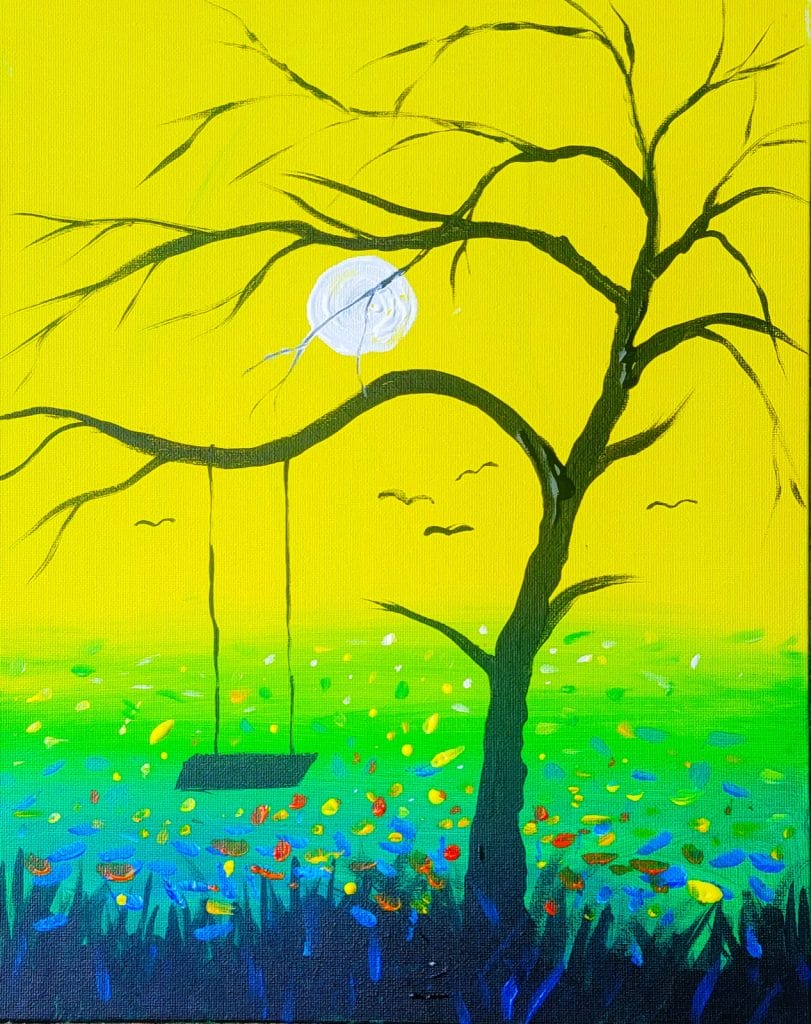 Landscape suitable for Corporate painting, for sip &amp; paint DC, DC sip &amp; paint, Paint &amp; Sip DC