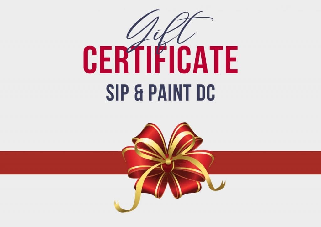 A gift certificate for Sip &amp; Paint DC.